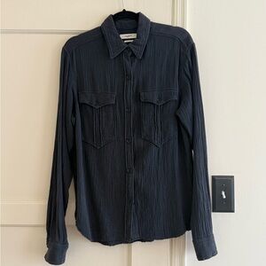Etoile Isabel Marant Black Button-Up gauzy cotton Shirt